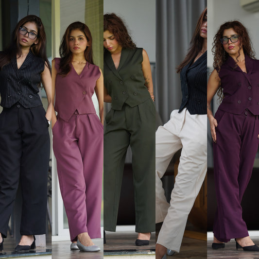 Ease It Mid-Waist Pants (5 colours)