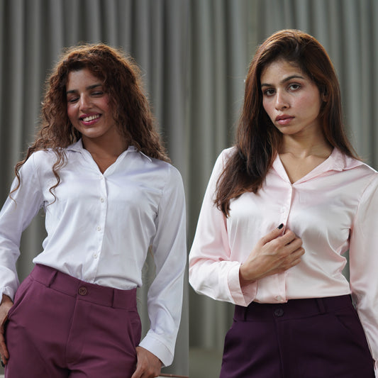 Silky Satin Shirt: Women’s Elegant Blouse (2 colours)